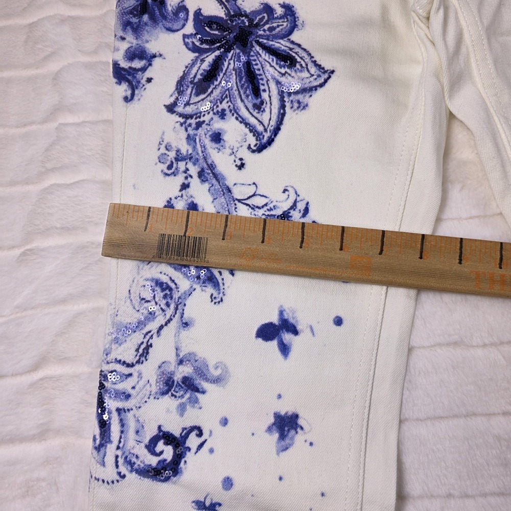 Ralph Lauren Purple Label Paisley Floral 160 Slim Denim Jeans Womens 29* $1990 - Picture 9 of 11
